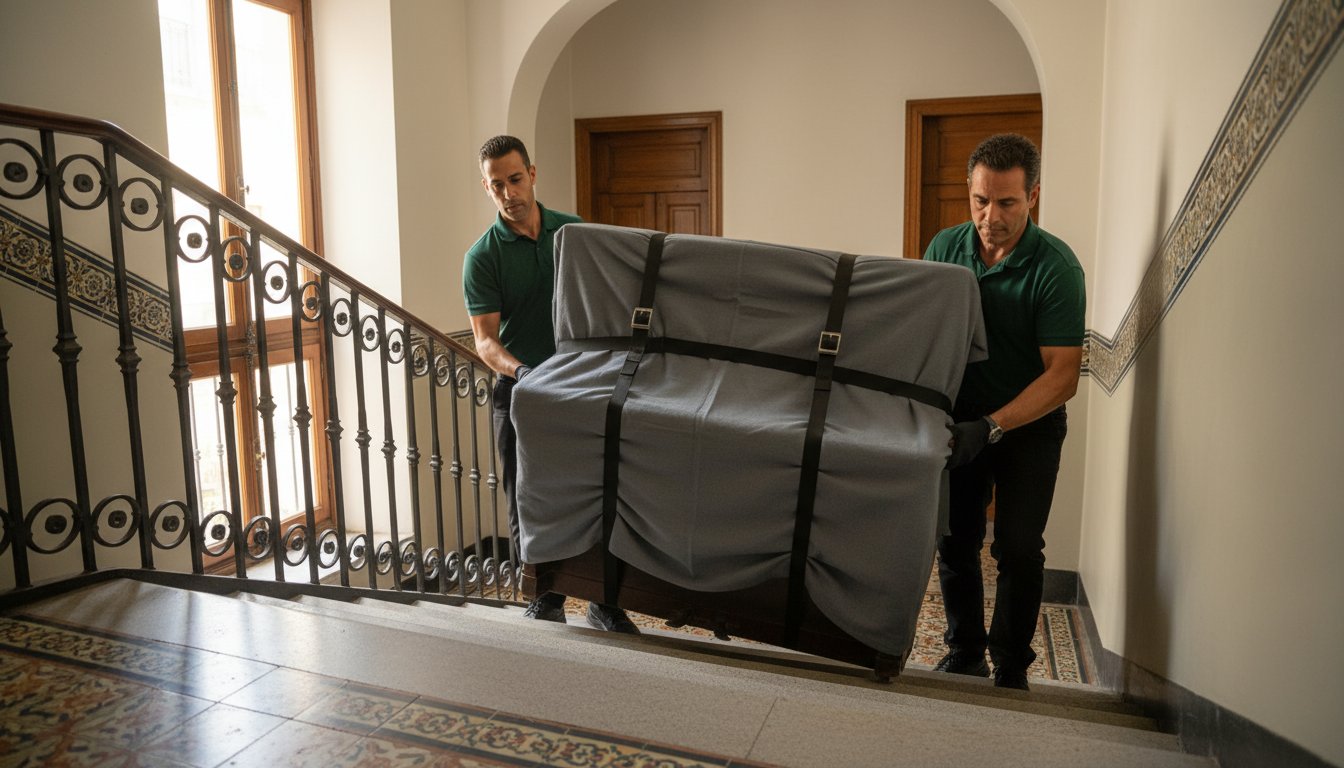 Cómo transportar un piano de pared en Madrid: Guía de seguridad 2026