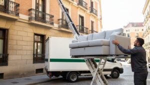 Mudanza en pisos sin ascensor en Madrid: Guía de soluciones y logística profesional