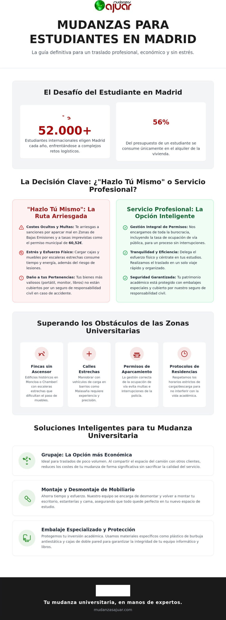 Mudanzas para Estudiantes en Madrid: Guía de Traslado Eficiente 2026